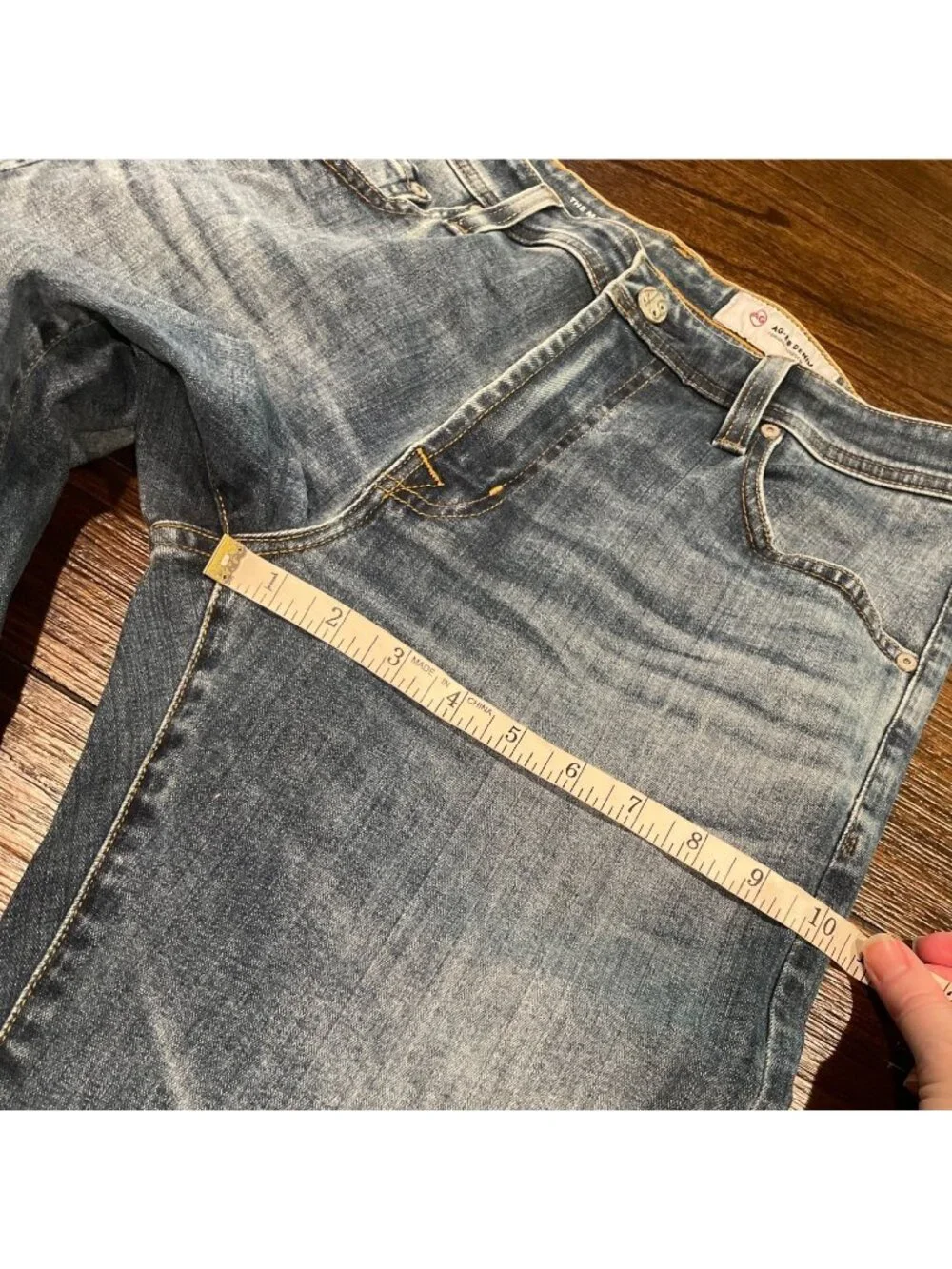 AG Matchbox Slim Straight Jean 32x34 Light Medium Wash Stretchy AG-ED Denim